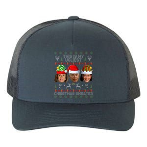 This Is My Ugliest Christmas Sweater Funny Joe Biden Kamala Yupoong Adult 5-Panel Trucker Hat