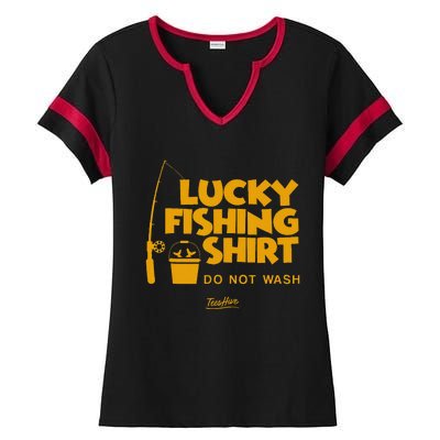 This Is My Lucky Fishing Ladies Halftime Notch Neck Tee