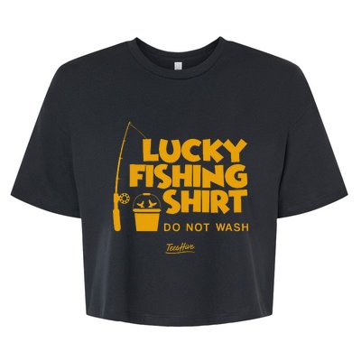 This Is My Lucky Fishing Bella+Canvas Jersey Crop Tee