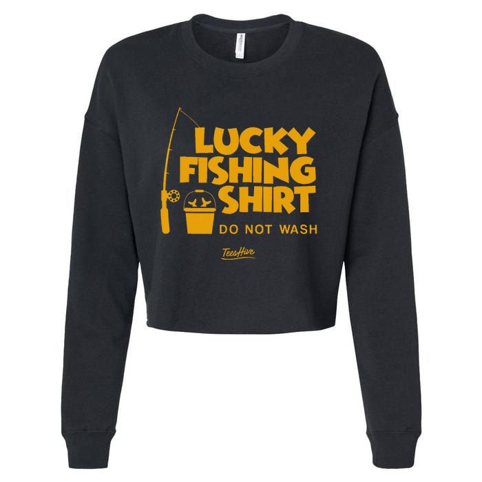 This Is My Lucky Fishing Cropped Pullover Crew