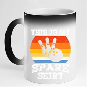 This Is My Spare Gift Funny Bowling Ball Pin Bowler Bowling Gift 11oz Black Color Changing Mug