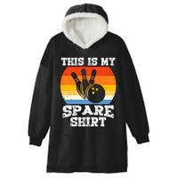 This Is My Spare Gift Funny Bowling Ball Pin Bowler Bowling Gift Hooded Wearable Blanket