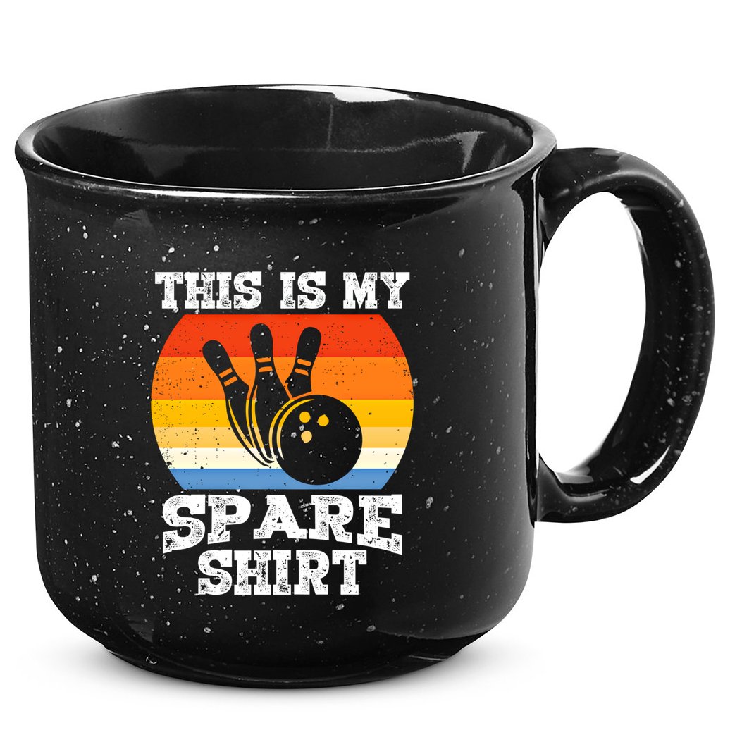 This Is My Spare Gift Funny Bowling Ball Pin Bowler Bowling Gift 15oz Campfire Ceramic Mug