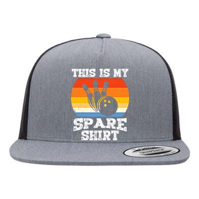 This Is My Spare Gift Funny Bowling Ball Pin Bowler Bowling Gift Flat Bill Trucker Hat