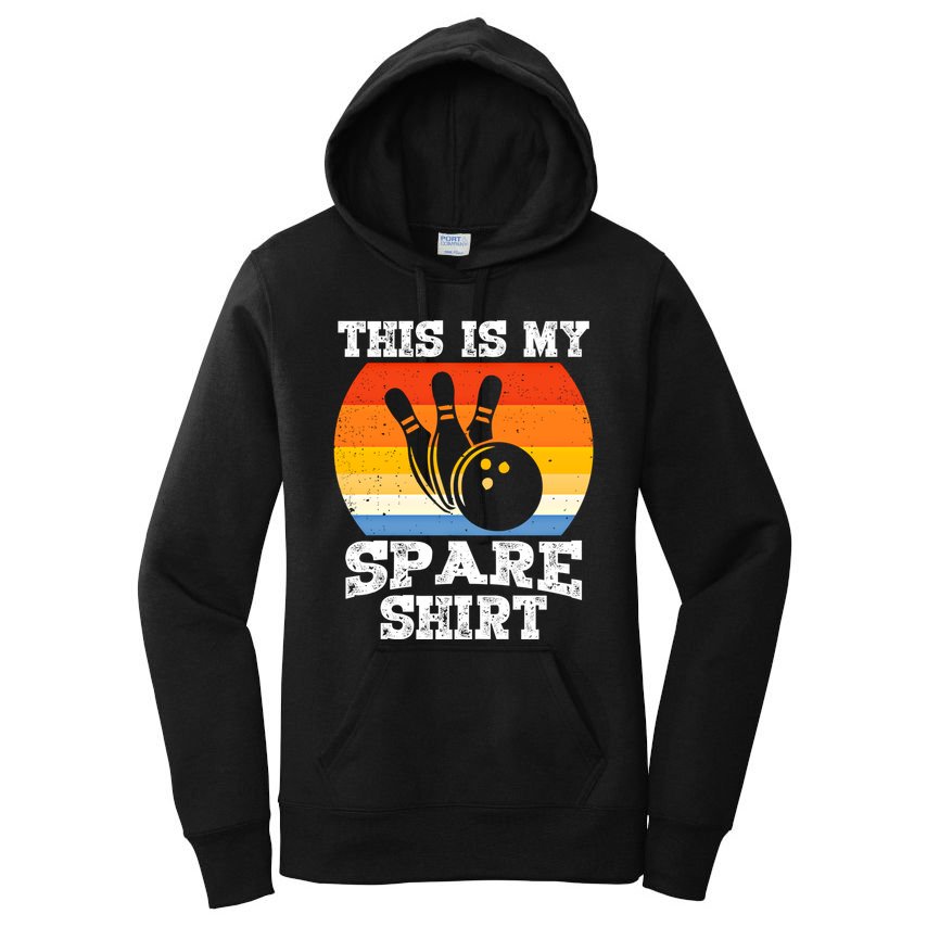 This Is My Spare Gift Funny Bowling Ball Pin Bowler Bowling Gift Women's Pullover Hoodie
