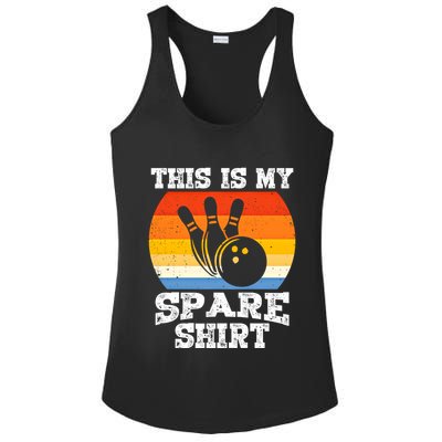 This Is My Spare Gift Funny Bowling Ball Pin Bowler Bowling Gift Ladies PosiCharge Competitor Racerback Tank