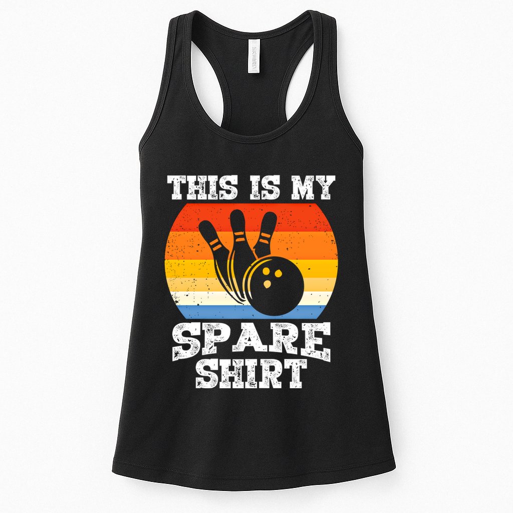 This Is My Spare Gift Funny Bowling Ball Pin Bowler Bowling Gift Womens Tank Top