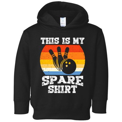 This Is My Spare Gift Funny Bowling Ball Pin Bowler Bowling Gift Toddler Hoodie