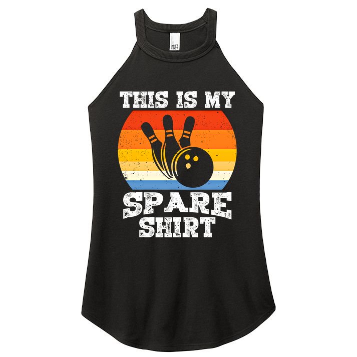 This Is My Spare Gift Funny Bowling Ball Pin Bowler Bowling Gift Women's Perfect Tri Rocker Tank