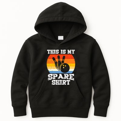 This Is My Spare Gift Funny Bowling Ball Pin Bowler Bowling Gift Kids Hoodie