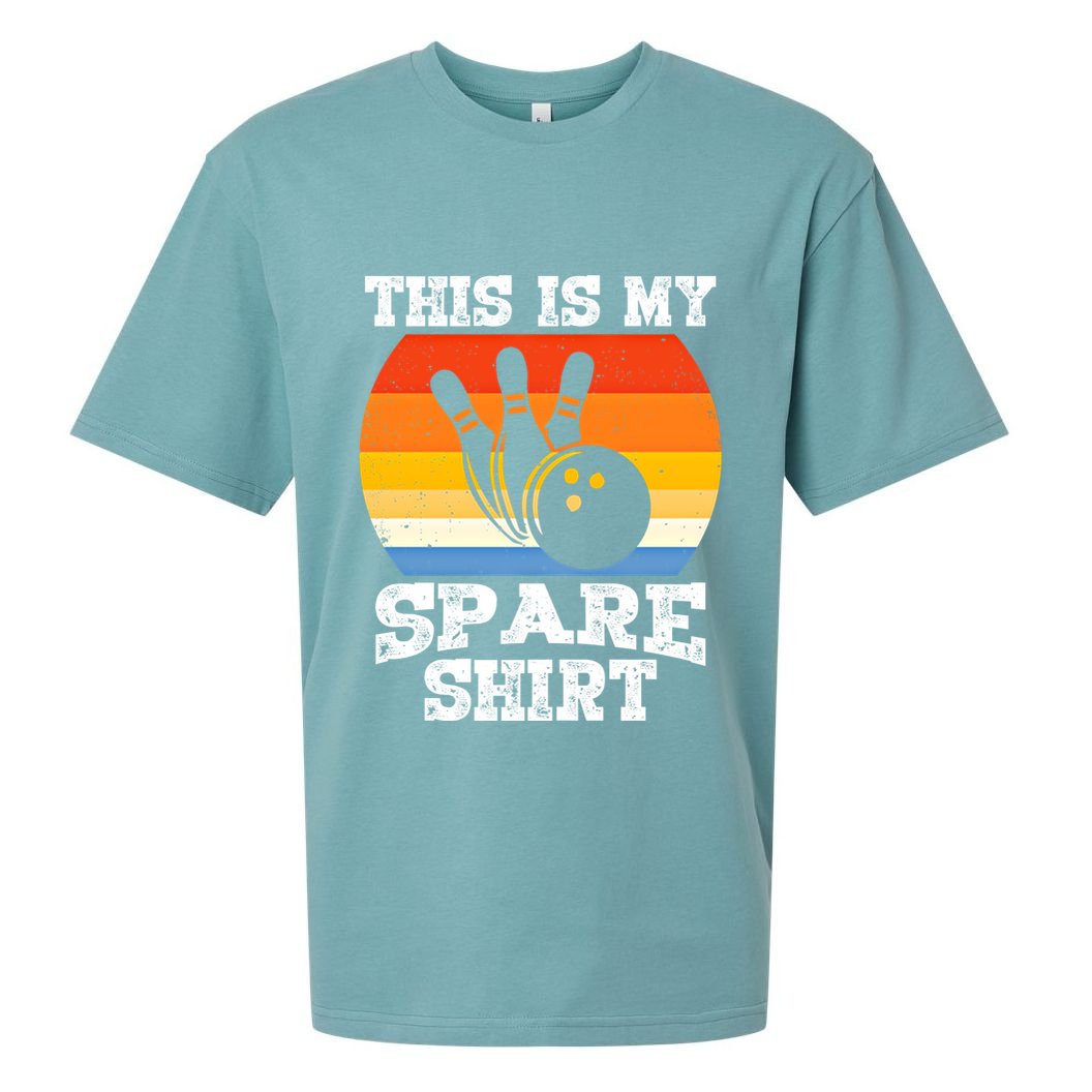 This Is My Spare Gift Funny Bowling Ball Pin Bowler Bowling Gift Sueded Cloud Jersey T-Shirt