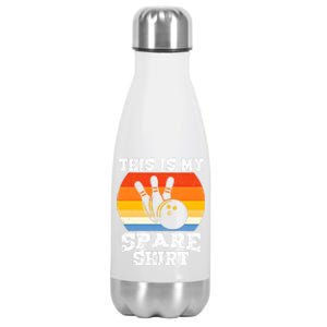 This Is My Spare Gift Funny Bowling Ball Pin Bowler Bowling Gift Stainless Steel Insulated Water Bottle