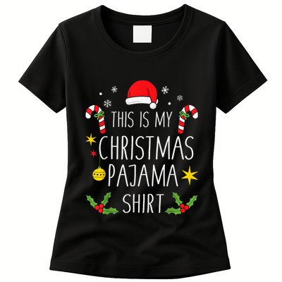This is my christmas pajama or pj for xmas movies Womens T-Shirt