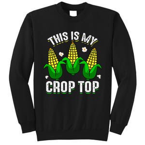 This Is My Retro Crop Top Corny Funny Corn Halloween Bday Sweatshirt