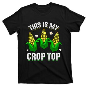 This Is My Retro Crop Top Corny Funny Corn Halloween Bday T-Shirt