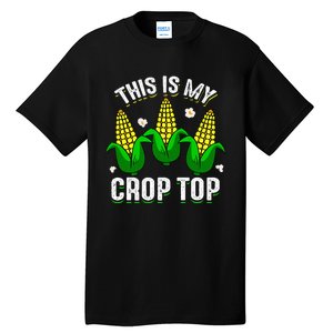 This Is My Retro Crop Top Corny Funny Corn Halloween Bday Tall T-Shirt