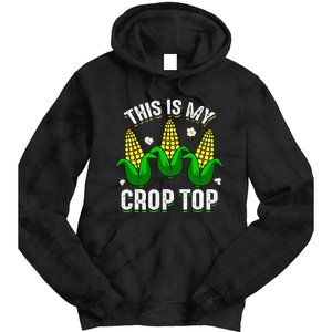 This Is My Retro Crop Top Corny Funny Corn Halloween Bday Tie Dye Hoodie