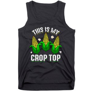 This Is My Retro Crop Top Corny Funny Corn Halloween Bday Tank Top