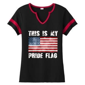 This Is My Pride Flag Ladies Halftime Notch Neck Tee