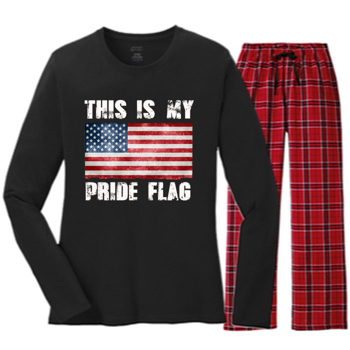 This Is My Pride Flag Women's Long Sleeve Flannel Pajama Set 