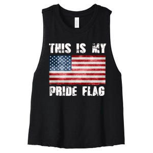 This Is My Pride Flag Women's Racerback Cropped Tank