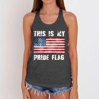 This Is My Pride Flag Women's Knotted Racerback Tank