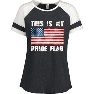 This Is My Pride Flag Enza Ladies Jersey Colorblock Tee