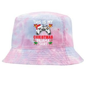 This Is My Christmas Pajama Santa Hat Gamer Video Game Great Gift Tie-Dyed Bucket Hat