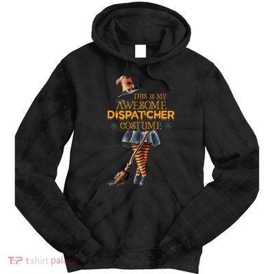 This Is My Halloween Dispatcher 911 Costume Women Dispatch Tie Dye Hoodie