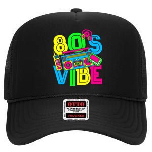 This Is My 80S Vibe 1980s Fashion 80s 90s Outfit Party High Crown Mesh Back Trucker Hat