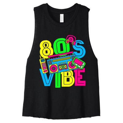 This Is My 80S Vibe 1980s Fashion 80s 90s Outfit Party Women's Racerback Cropped Tank