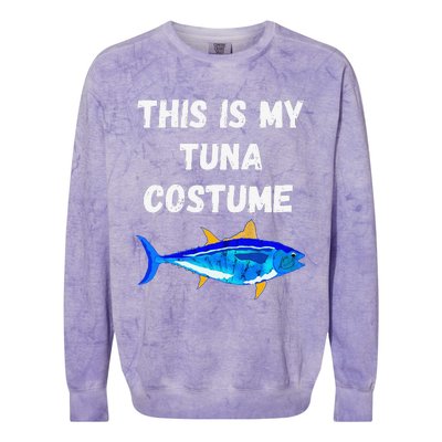 This Is My Tuna Costume Bluefin Tuna Fish Fishing Colorblast Crewneck Sweatshirt