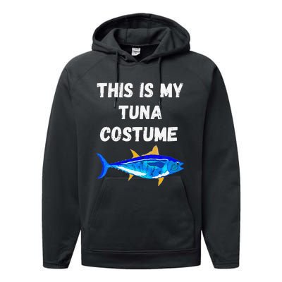 This Is My Tuna Costume Bluefin Tuna Fish Fishing Performance Fleece Hoodie