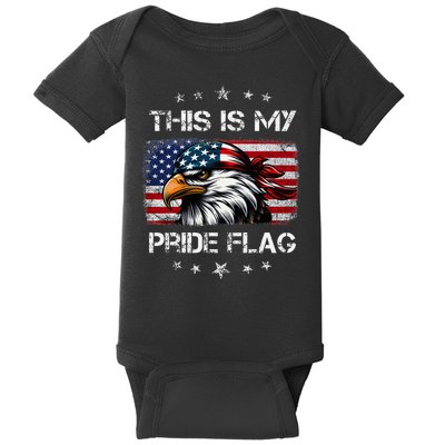 This Is My Pride Flag Patriotic Red White Blue Baby Bodysuit