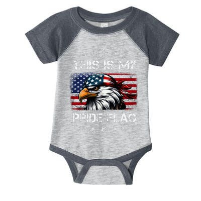 This Is My Pride Flag Patriotic Red White Blue Infant Baby Jersey Bodysuit