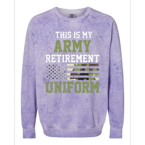 This Is My Army Retirement Uniform Colorblast Crewneck Sweatshirt