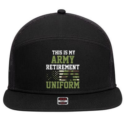 This Is My Army Retirement Uniform 7 Panel Mesh Trucker Snapback Hat