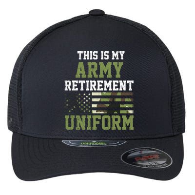 This Is My Army Retirement Uniform Flexfit Unipanel Trucker Cap