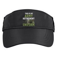 This Is My Army Retirement Uniform Adult Drive Performance Visor