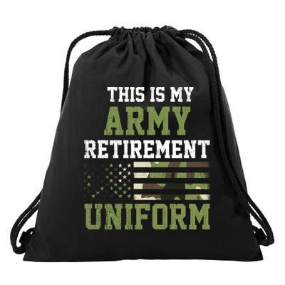 This Is My Army Retirement Uniform Drawstring Bag