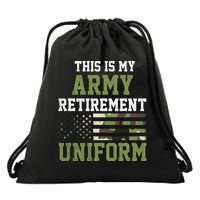 This Is My Army Retirement Uniform Drawstring Bag