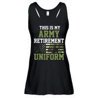 This Is My Army Retirement Uniform Ladies Essential Flowy Tank