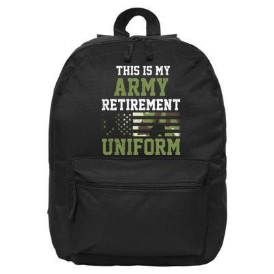 This Is My Army Retirement Uniform 16 in Basic Backpack