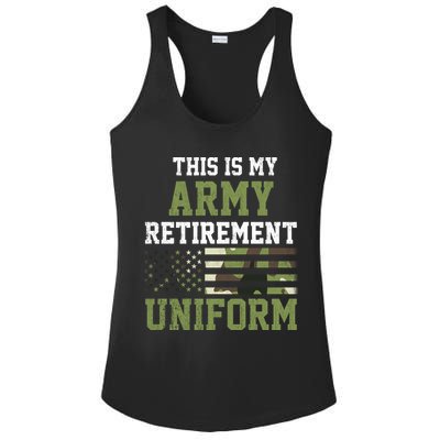 This Is My Army Retirement Uniform Ladies PosiCharge Competitor Racerback Tank
