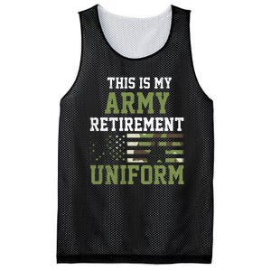 This Is My Army Retirement Uniform Mesh Reversible Basketball Jersey Tank