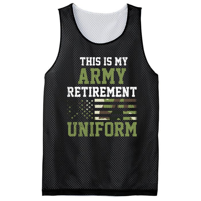 This Is My Army Retirement Uniform Mesh Reversible Basketball Jersey Tank