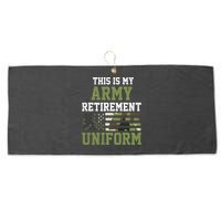 This Is My Army Retirement Uniform Large Microfiber Waffle Golf Towel