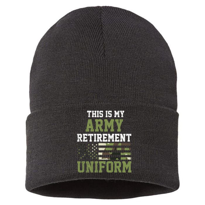 This Is My Army Retirement Uniform Sustainable Knit Beanie