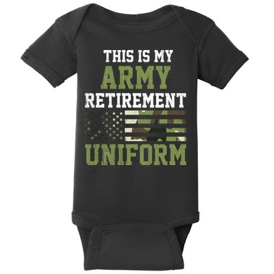 This Is My Army Retirement Uniform Baby Bodysuit