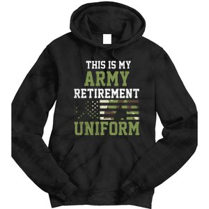 This Is My Army Retirement Uniform Tie Dye Hoodie